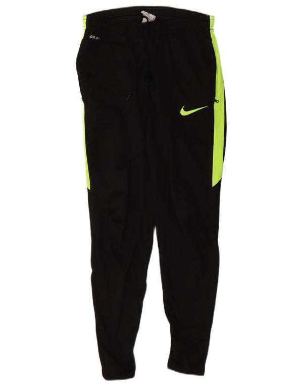Pantaloni da tuta Nike Dri Fit da donna UK 10 Small Black Colourblock