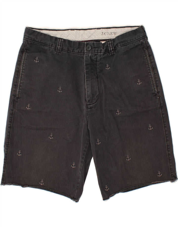 J. CREW Mens Chino Shorts W33 Medium Grey Spotted Cotton Vintage J. Crew and Second-Hand J. Crew from Messina Hembry 