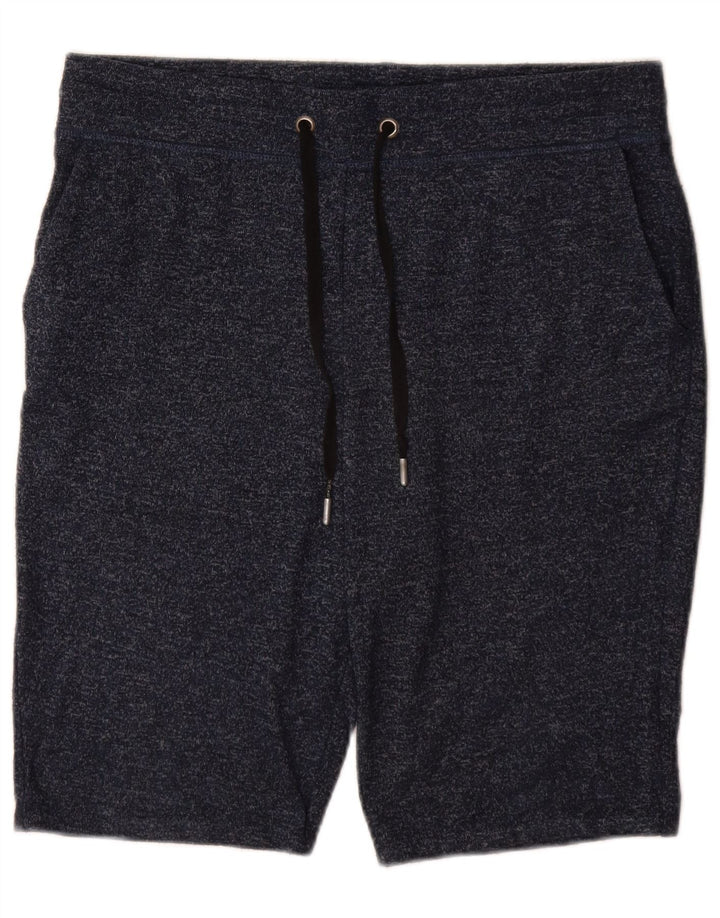 Pantaloncini sportivi da donna Marks & Spencer UK 14 Large in poliestere screziato blu navy
