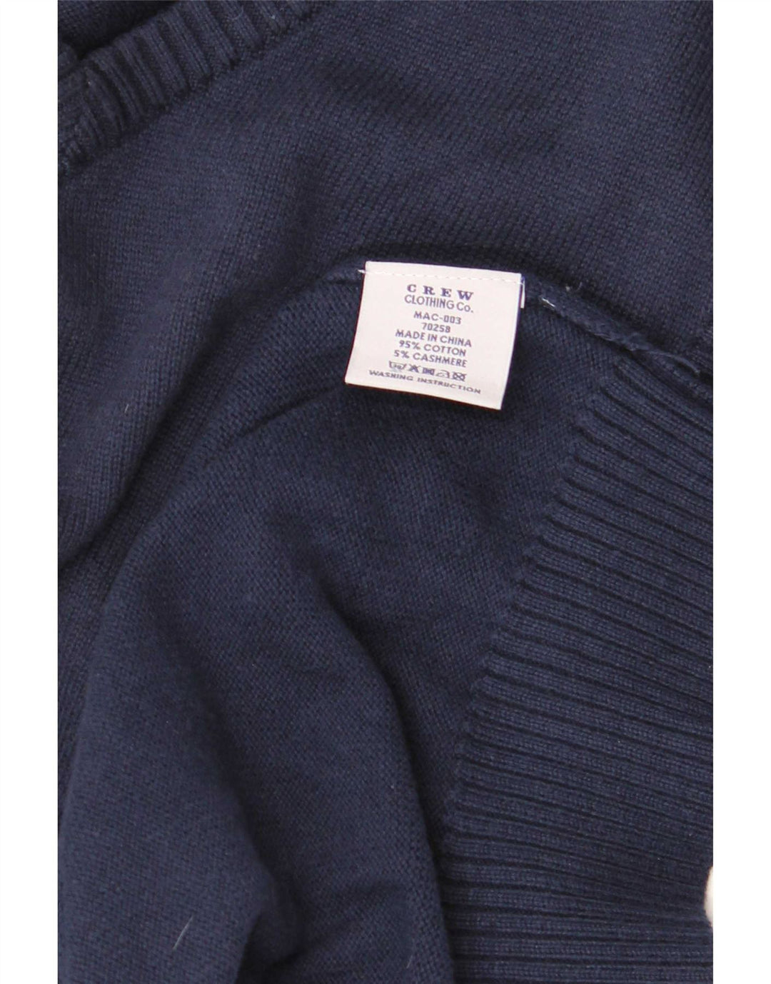 Crew Clothing Canottiera da uomo Canotta piccola in cotone blu navy