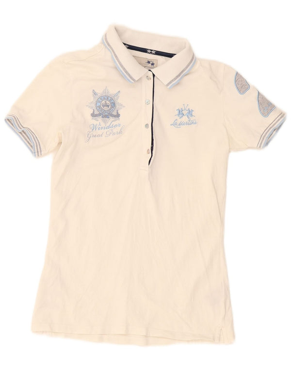 Polo grafica da donna La Martina US 1 XS White Colourblock