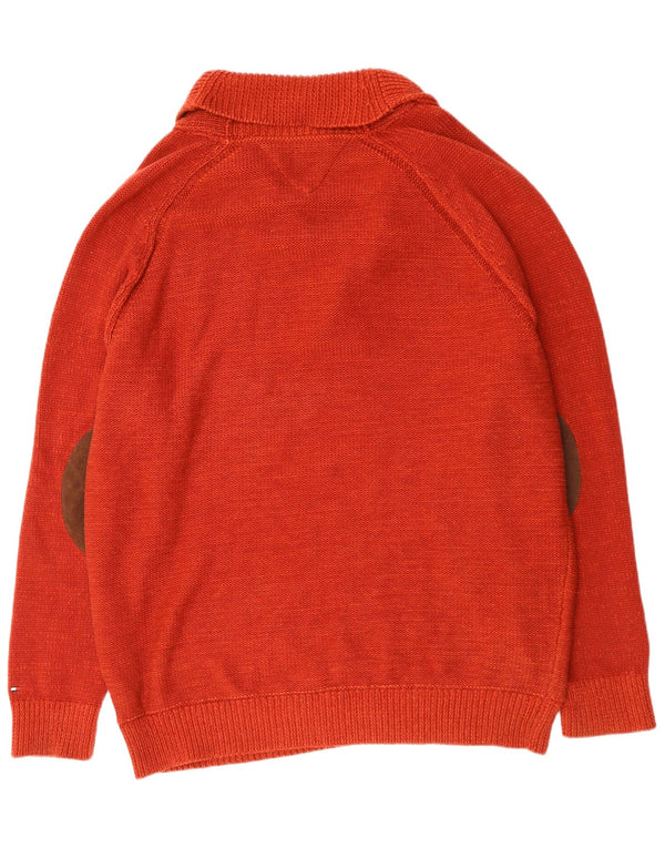 Maglione maglione da uomo con collo a scialle Tommy Hilfiger 4XL cotone rosso