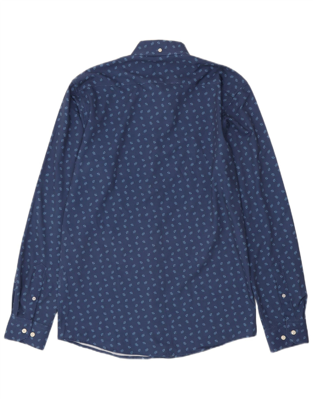 Camicia slim fit da uomo Ben Sherman taglia 15 1/2 poliestere floreale blu medio