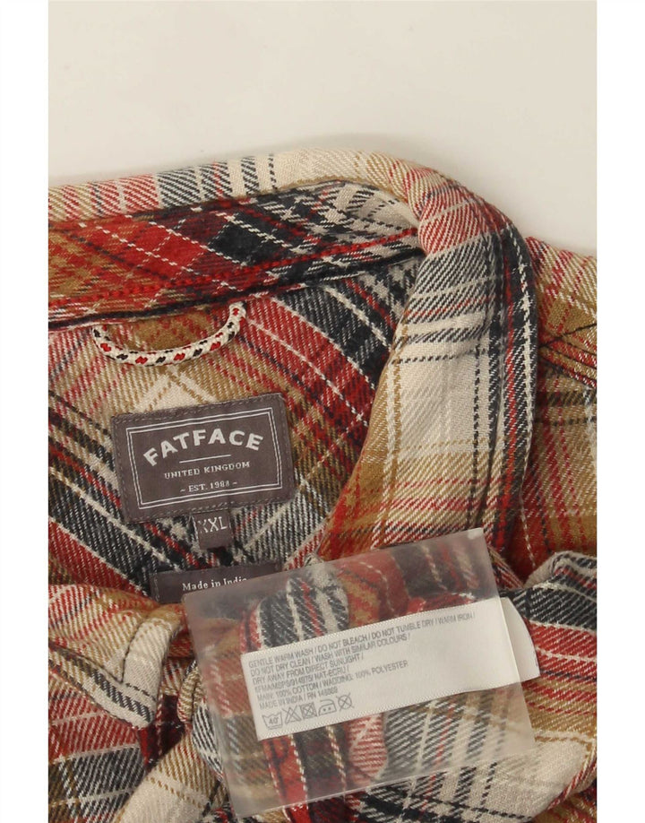 Camicia in flanella da uomo Fat Face 2XL in cotone a quadri multicolore
