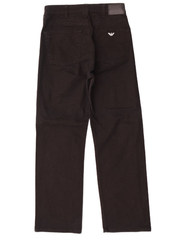 Jeans dritti da uomo ARMANI W30 L30 cotone nero