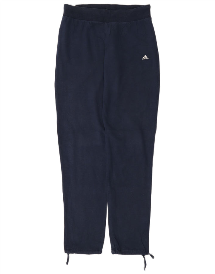 Pantaloni della tuta da donna Adidas UK 12 medio cotone blu navy