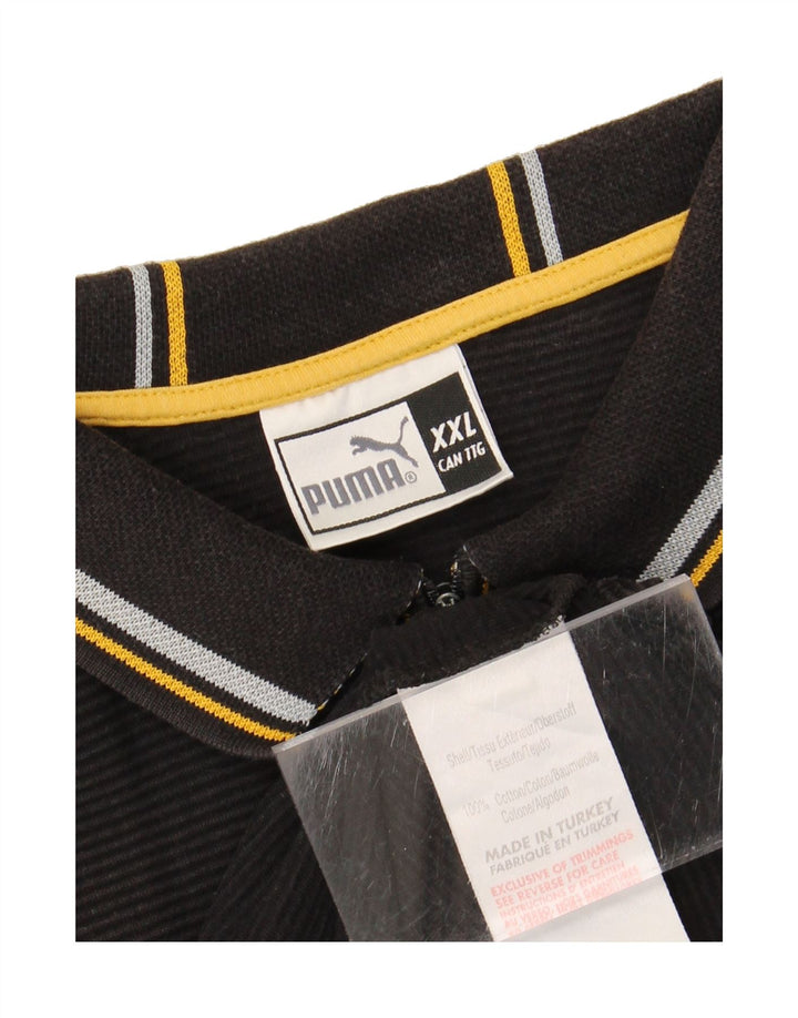 PUMA Mens Polo Shirt 2XL Black Cotton Vintage Puma and Second-Hand Puma from Messina Hembry 