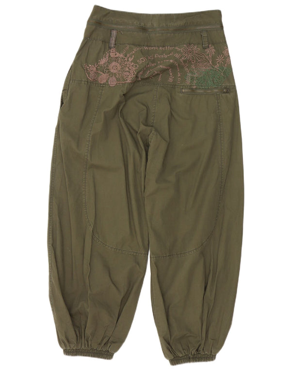 Pantaloni Harem grafici da donna Desigual EU 38 Medium W28 L20 Khaki Floral