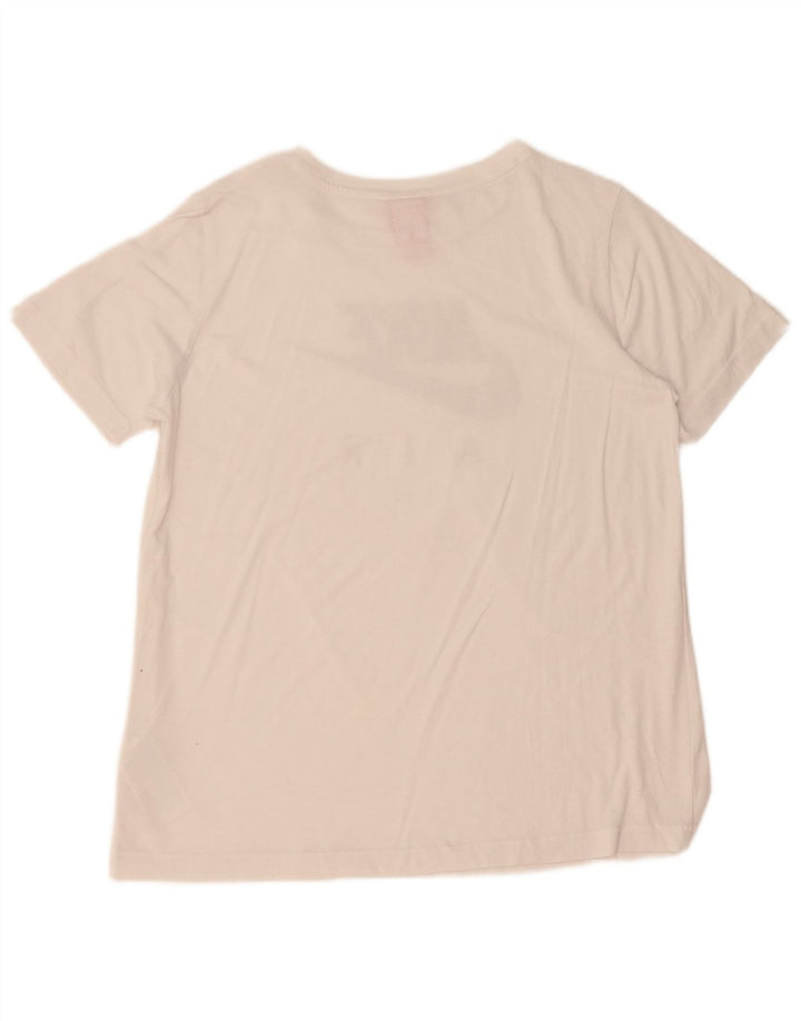 NIKE Womens Graphic T-Shirt Top UK 16 Large White Polyester