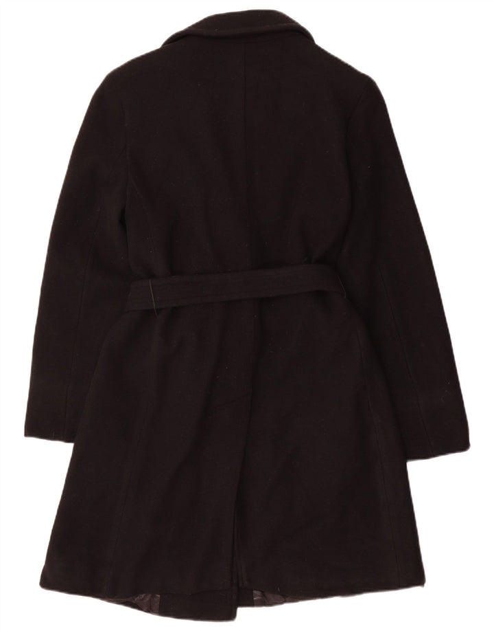 Cappotto doppiopetto da donna Lineaemme UK 8 piccolo in lana nera