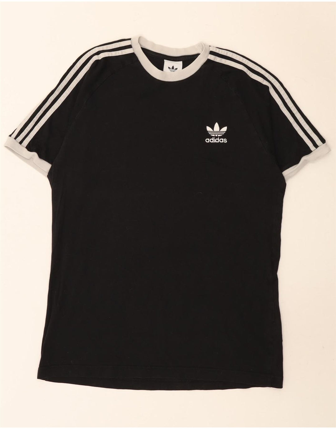 T-shirt Adidas da uomo Top media in cotone nero