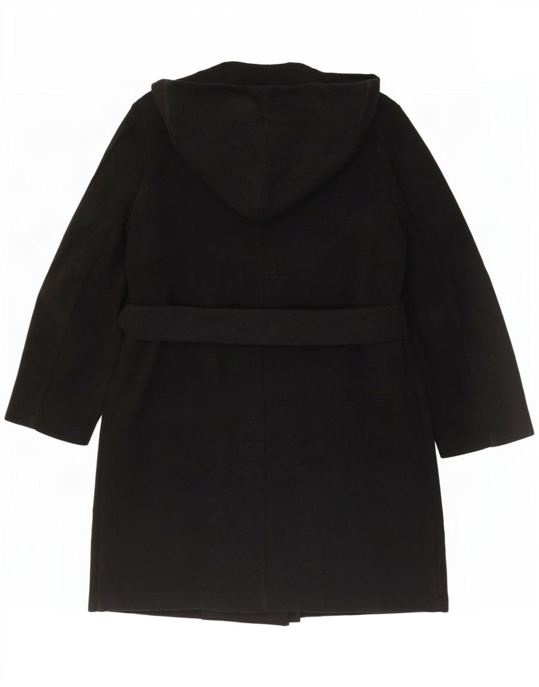 Cappotto doppio petto con cappuccio da donna Zara UK 18 XL poliestere nero
