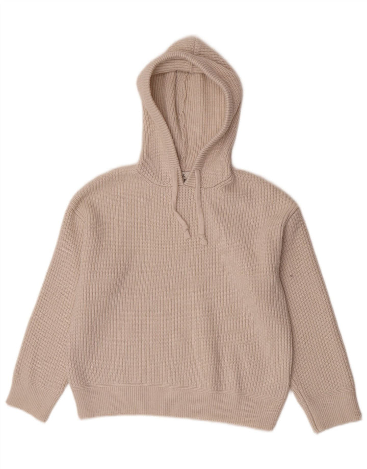 Maglione con cappuccio da donna Marks & Spencer UK 14 Poliestere beige medio