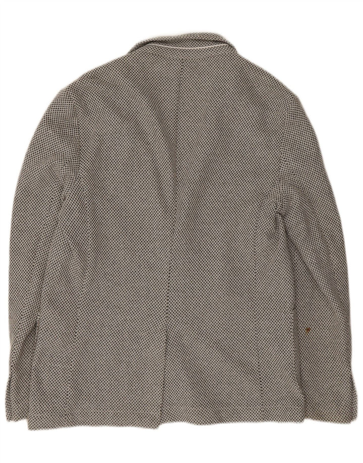 Giacca blazer da uomo a 2 bottoni Zara EU 50 poliestere grigio medio