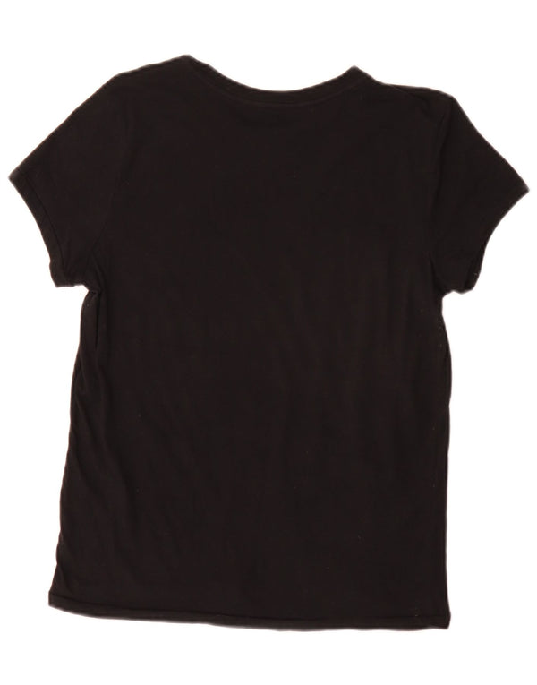 T-shirt da donna Polo Ralph Lauren Top UK 12 cotone nero medio