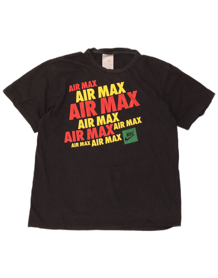 T-shirt grafica da uomo Nike Top UK 39/40 cotone nero medio