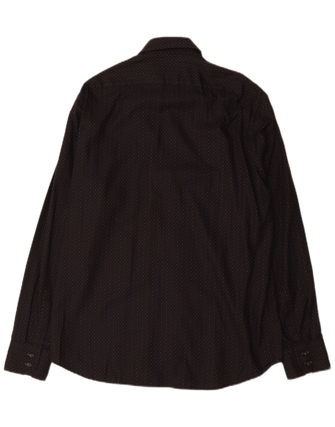 Camicia da uomo Hugo Boss taglia 41 15 cotone maculato nero medio