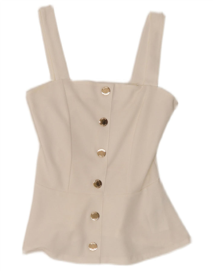 Canotta da donna Guess UK 6 XS poliestere bianco