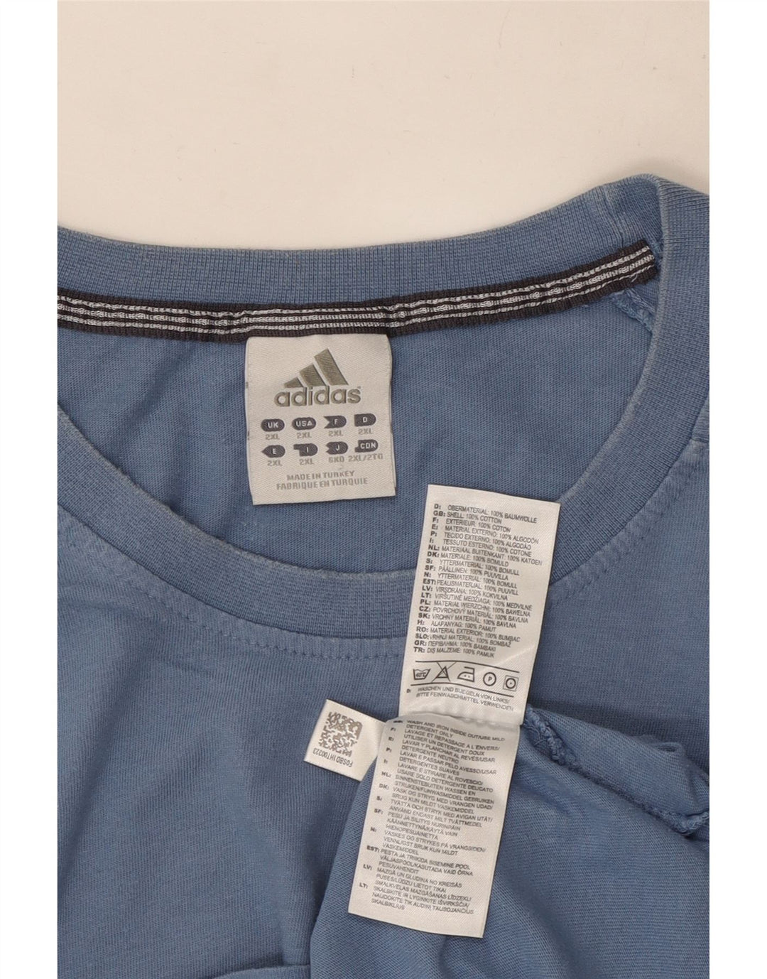 T-shirt da uomo Adidas Top 2XL in cotone blu