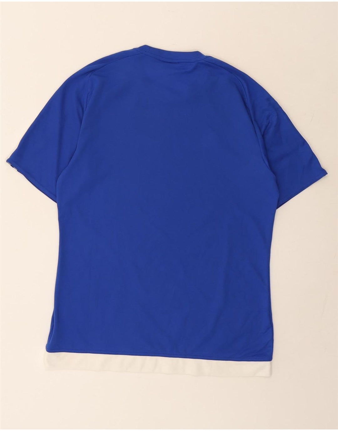 T-shirt Adidas Climalite da uomo Top in poliestere color block blu medio