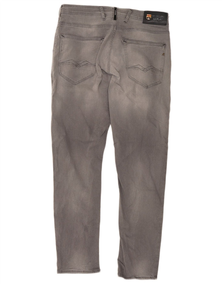 Jeans slim da uomo Replay W31 L28 cotone grigio