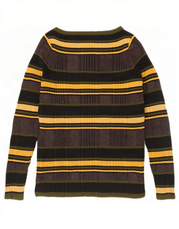 Marks & Spencer Womens Boat Neck Jumper Sweater UK 16 Large Multicoloured