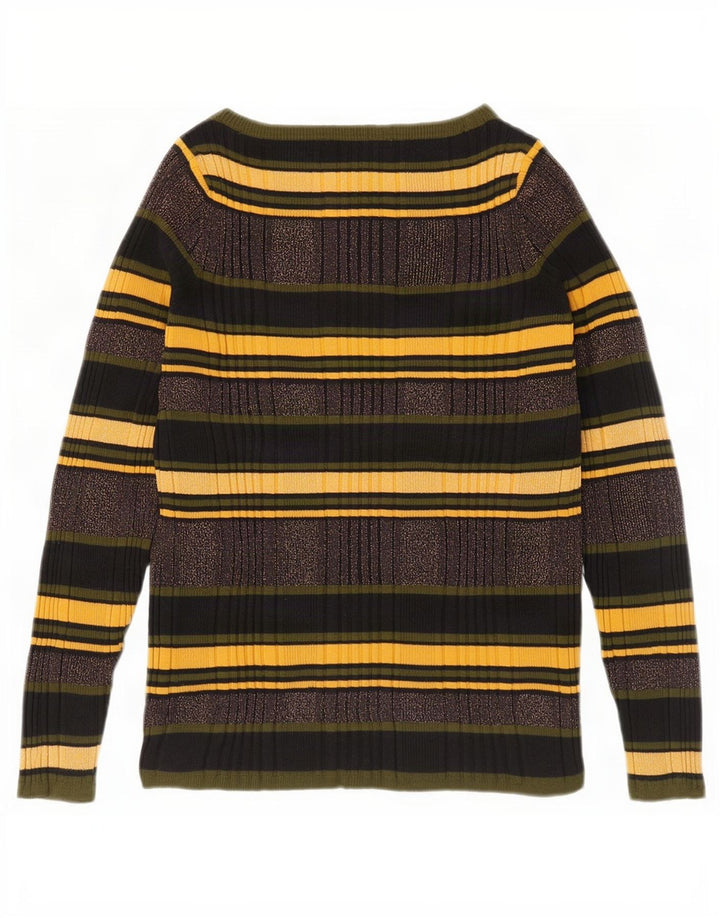 Maglione maglione con scollo a barca da donna Marks & Spencer UK 16 grande multicolore