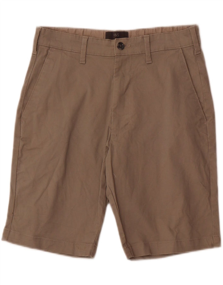 Pantaloncini chino da uomo Marks & Spencer W30 cotone grigio medio