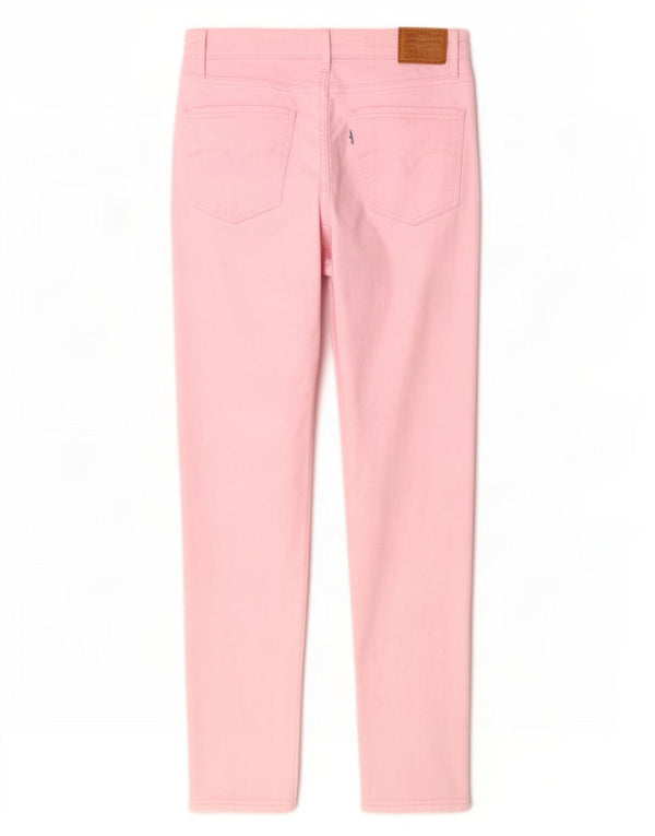 Levi's Womens 721 High Rise Skinny Jeans W29 L26 Pink Cotton