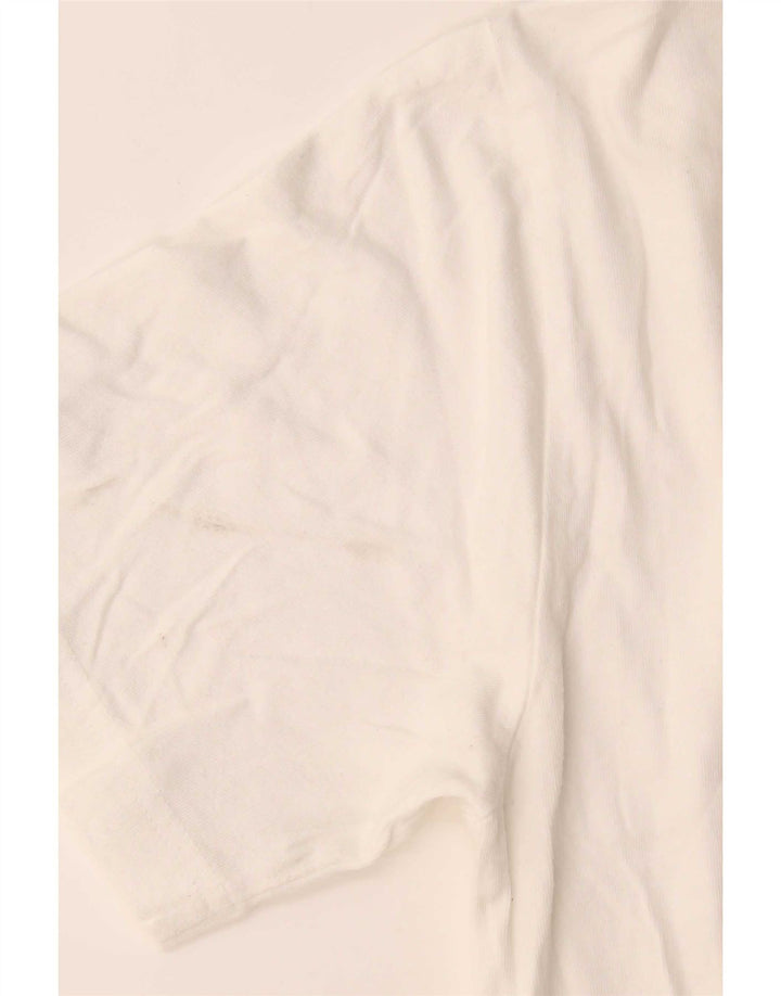 T-shirt da uomo Champion Top in cotone bianco medio