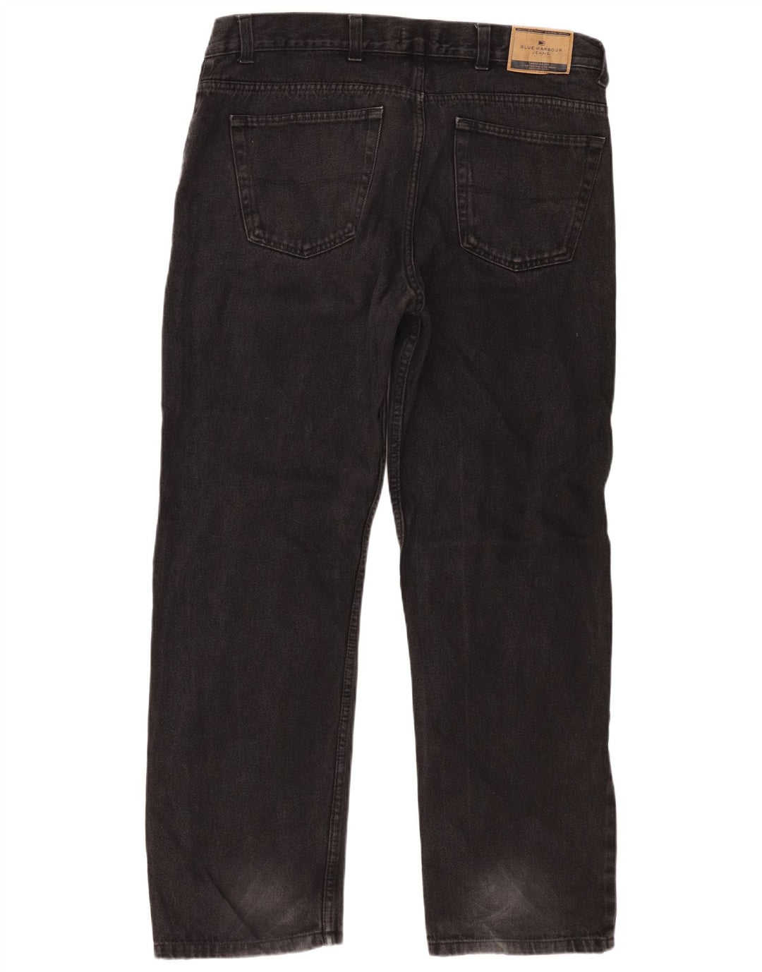 Jeans dritti da uomo Marks & Spencer Blue Harbour W38 L31 cotone nero