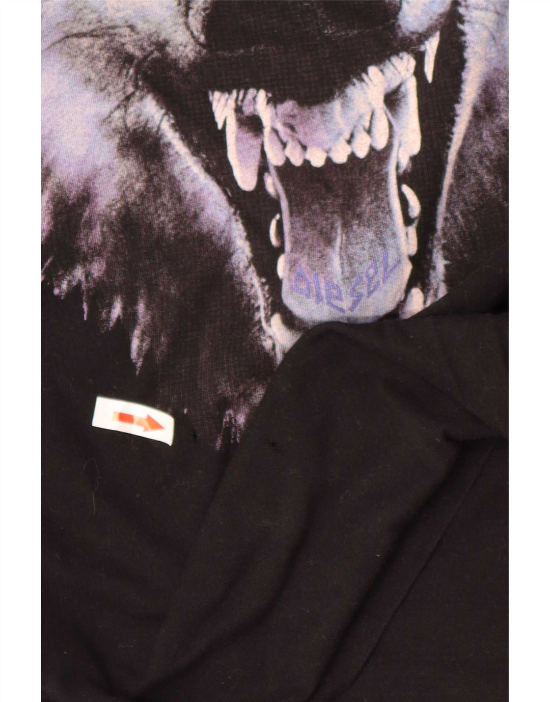 T-shirt grafica da uomo Diesel Top in cotone nero medio