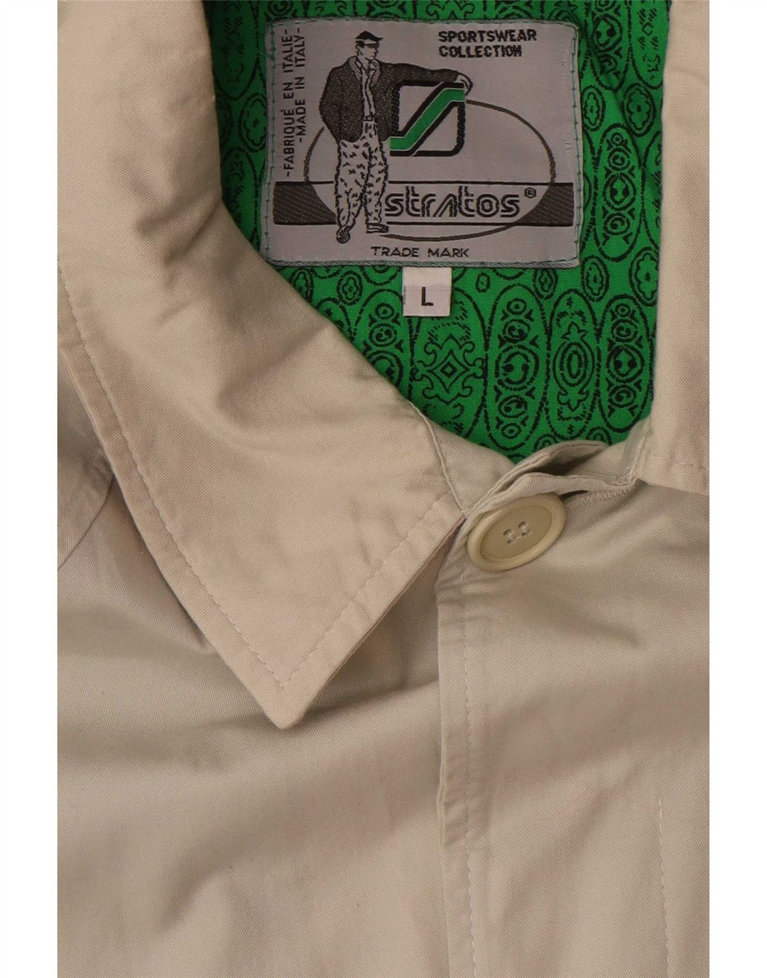 Cappotto da uomo Stratos UK 40 grande cotone beige