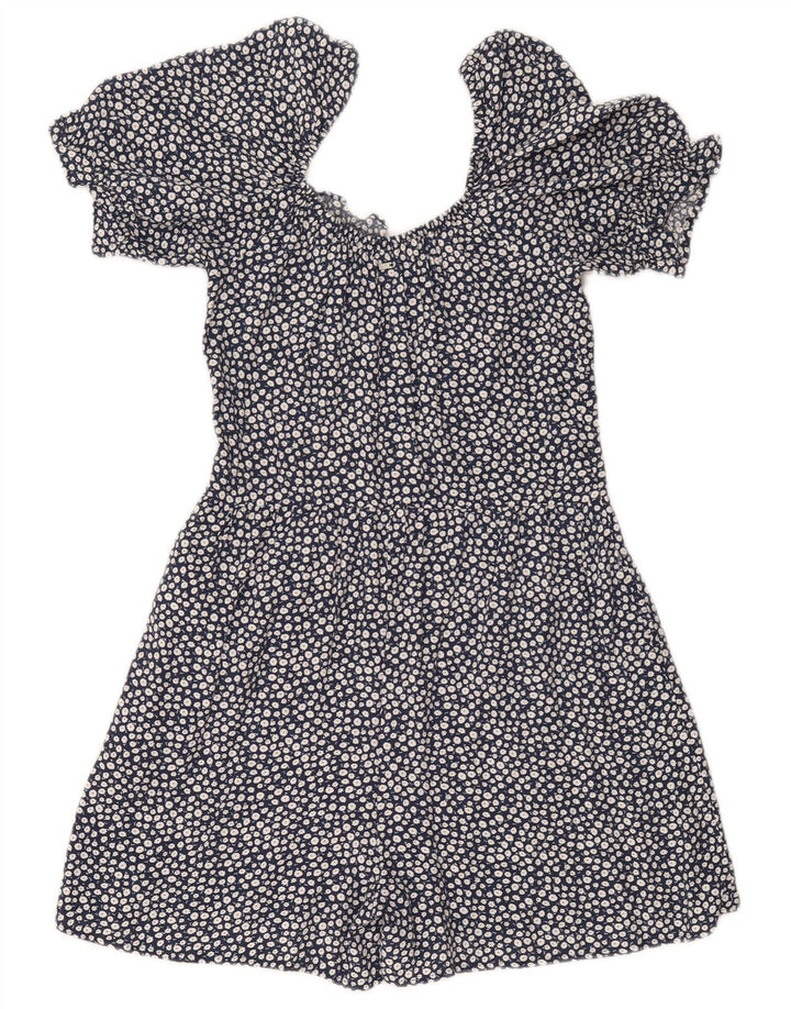 Tutina da donna SUPERDRY UK 8 Small in viscosa floreale blu navy