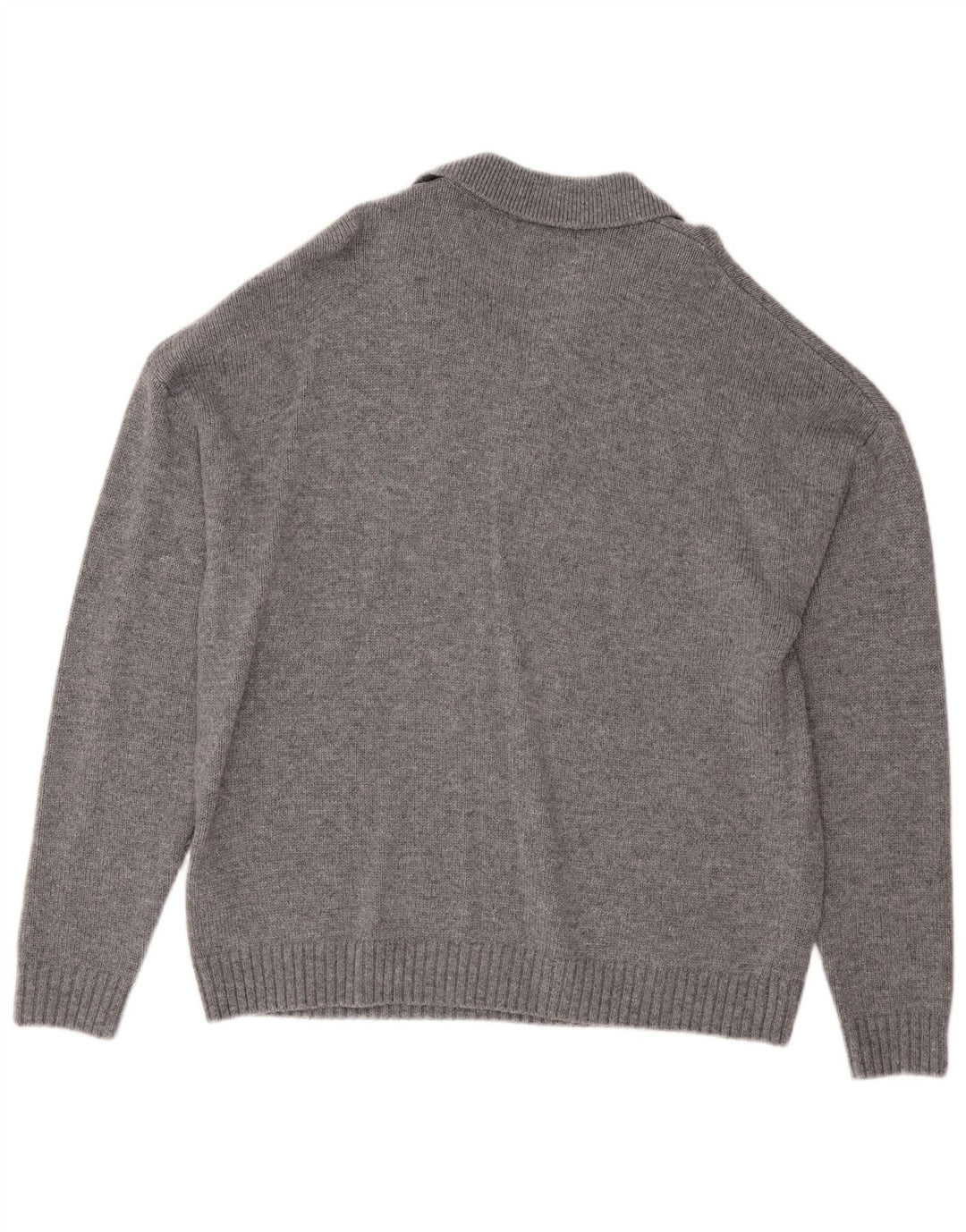 Maglione da uomo Reiss con collo alto, grande lana screziata grigia