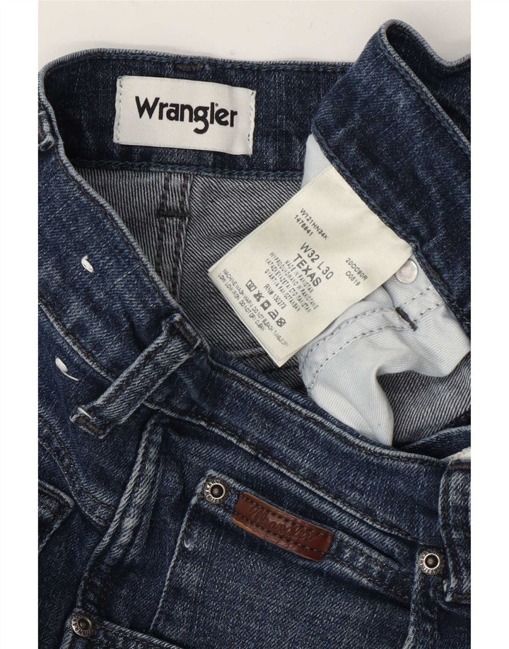 Jeans dritti da uomo Wrangler Texas W32 L30 cotone blu navy