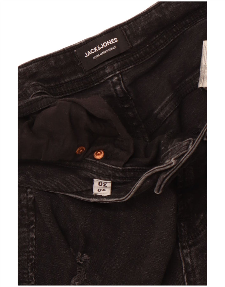 Jack & Jones Jeans skinny effetto consumato Liam da uomo W30 L30 cotone nero