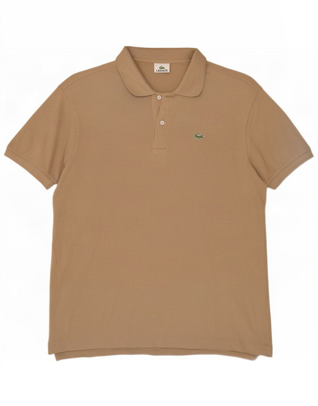 Polo Lacoste da uomo vestibilità regolare taglia 7 2XL cotone beige