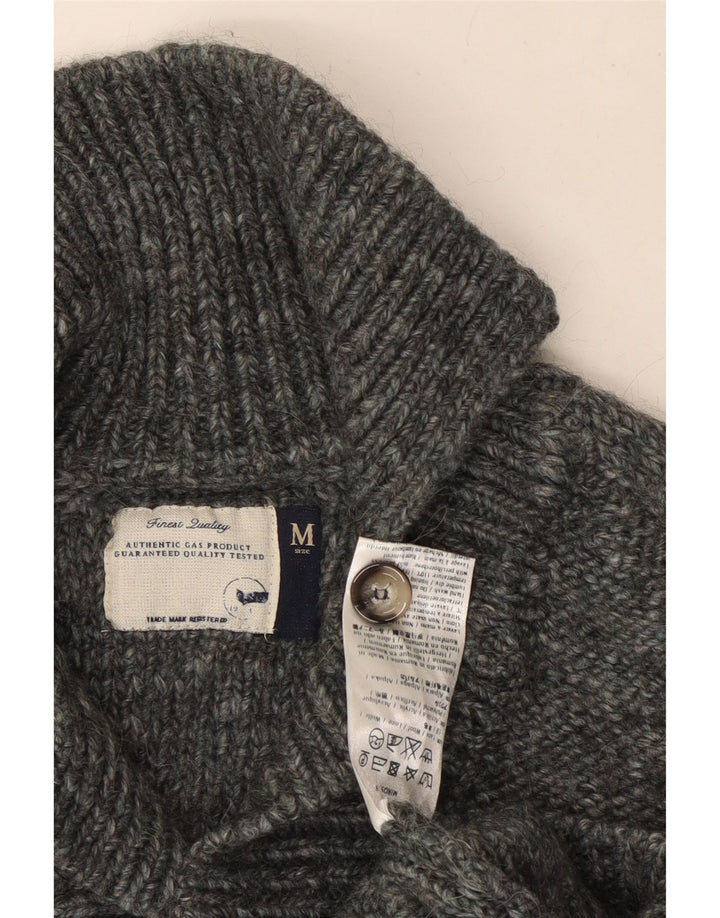 Maglione da uomo con collo alto Gas Lana screziata grigio medio