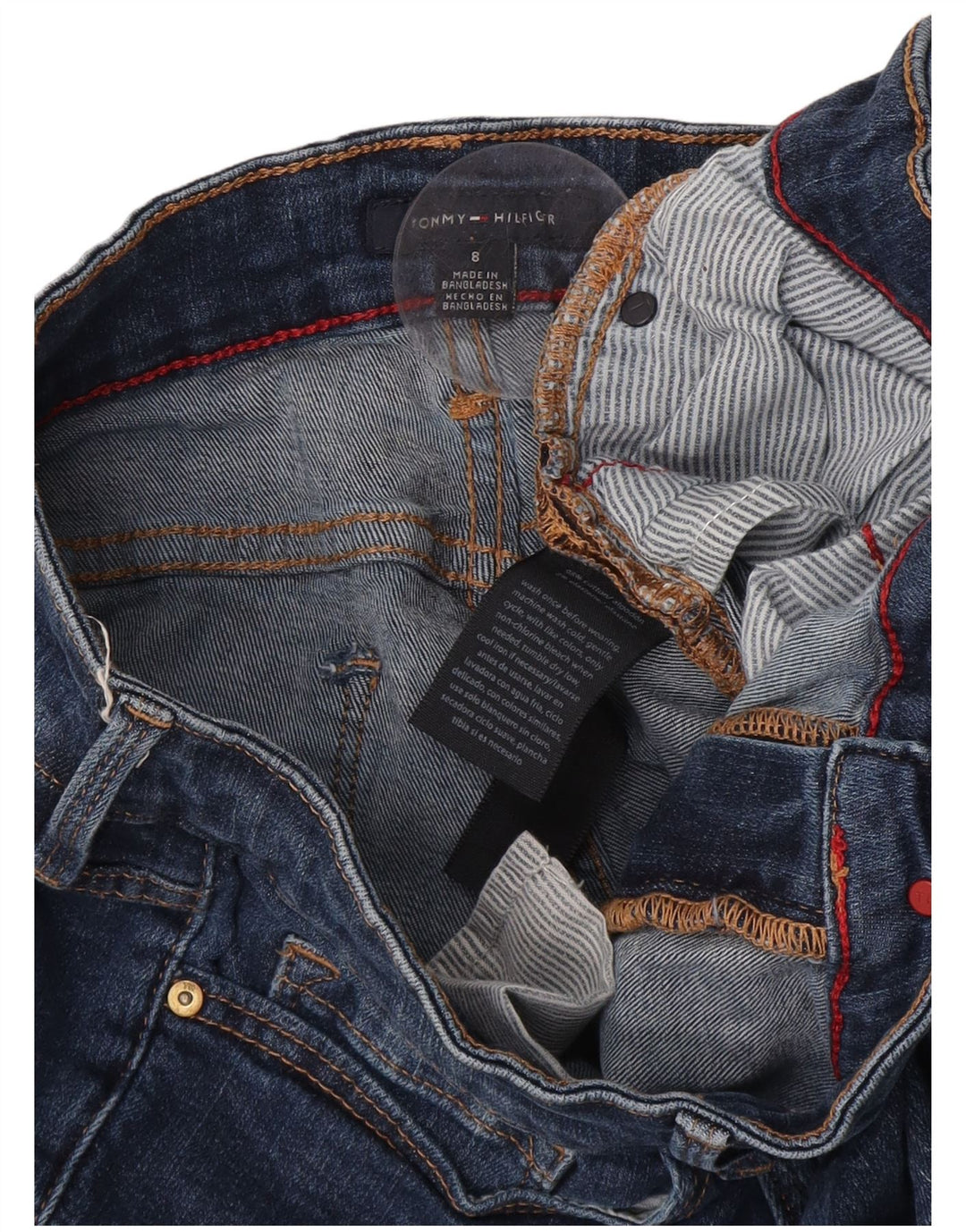 Jeans slim da donna Tommy Hilfiger US 8 medio W30 L27 cotone blu