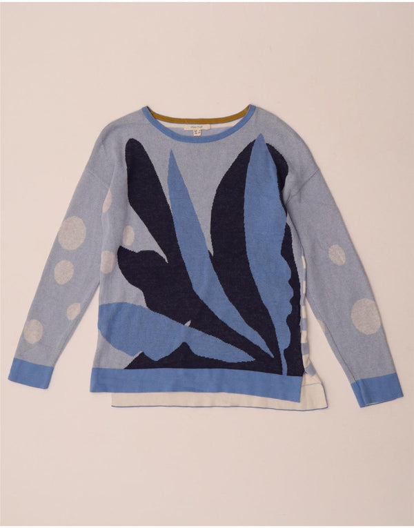 Maglione maglione oversize con scollo a barca da donna di White Stuff UK 6 XS a righe blu