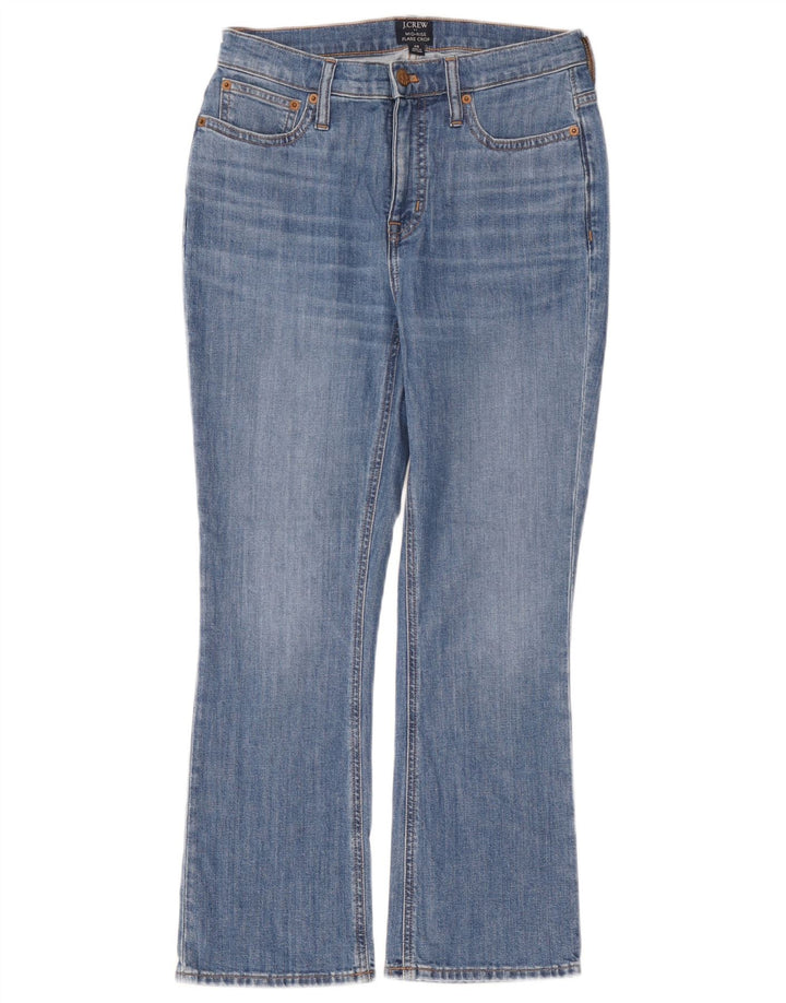 Jeans svasati corti a vita media da donna J. Crew W26 L27 cotone blu