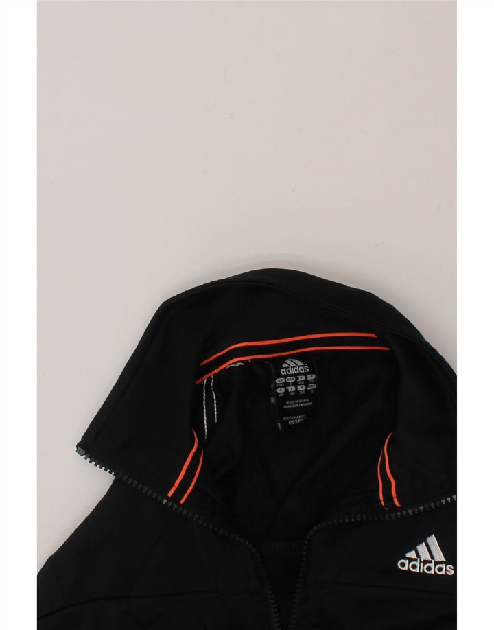 ADIDAS Boys Climalite Tracksuit Top Jacket 9-10 Years Black Polyester Vintage Adidas and Second-Hand Adidas from Messina Hembry 