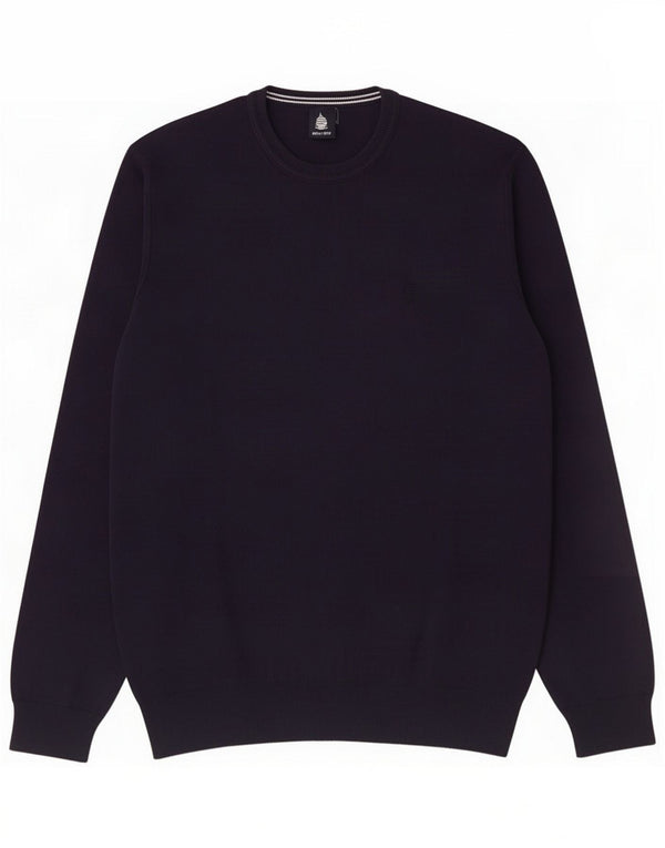 Marina Yachting Maglione girocollo da uomo XL in cotone blu navy