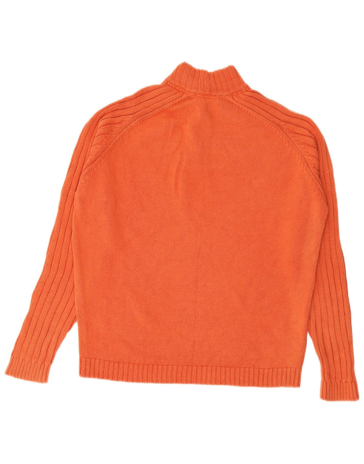MASSIMO DUTTI Maglione da uomo con collo a bottoni grande cotone arancione