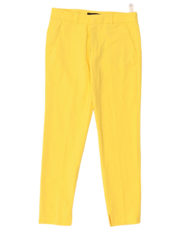 Pantaloni chino slim da donna Zara EU 38 Small W28 L28 cotone giallo