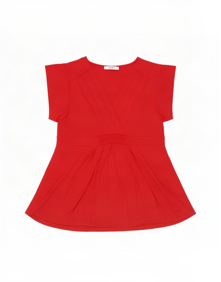 Liu Jo Womens Blouse Top UK 14 Large Red Viscose