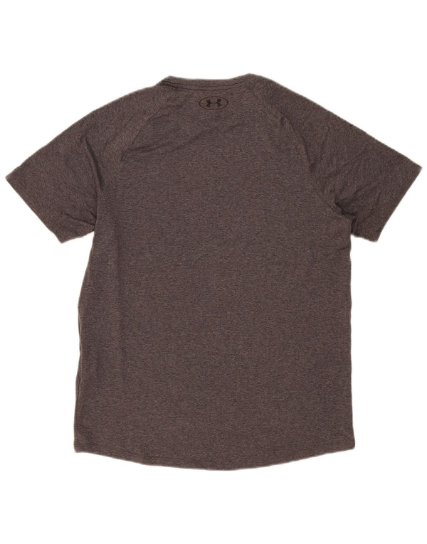 T-shirt da uomo Under Armour Top piccolo in poliestere chiazzato grigio