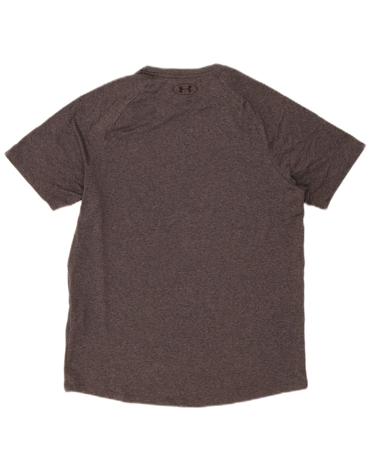 T-shirt da uomo Under Armour Top piccolo in poliestere chiazzato grigio