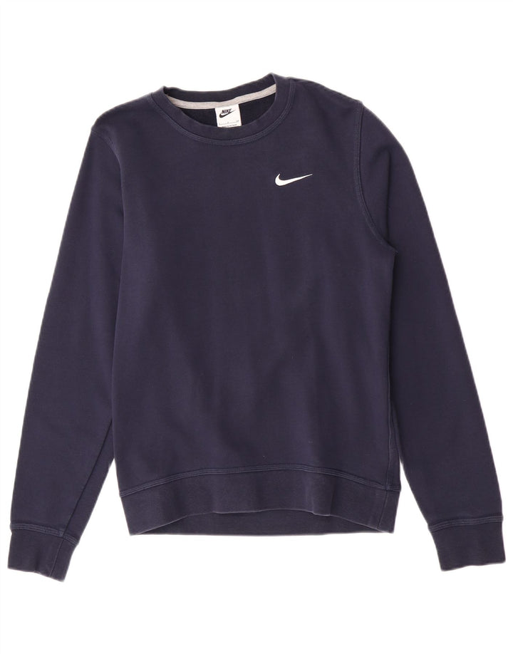 Felpa Nike da uomo, piccola, in cotone blu navy